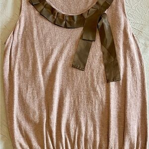 LOFT Ruffle-Neck Tank with Bow Accent